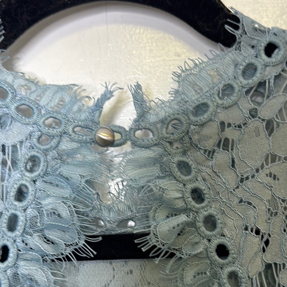 SAYLOR Blue Sheath Mini Dress with Plunge Neckline - Picture 12 of 13